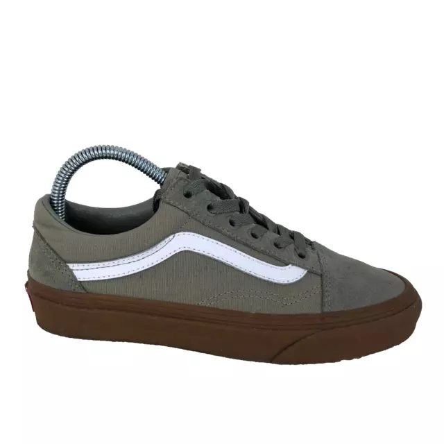 Vans Old Skool Off The Wall Green Sneaker Trainers Women Size UK 4 Eur 36.5