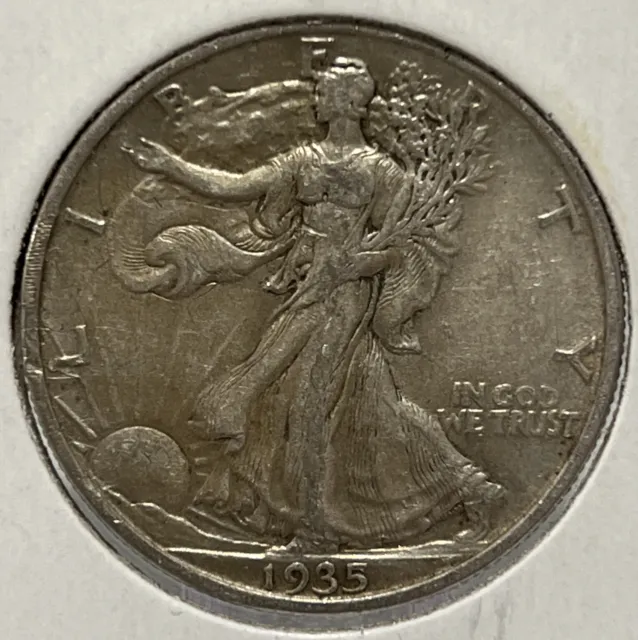 1935 Walking Liberty Silver Half Dollar AU++ Free Shipping With Five Items A2
