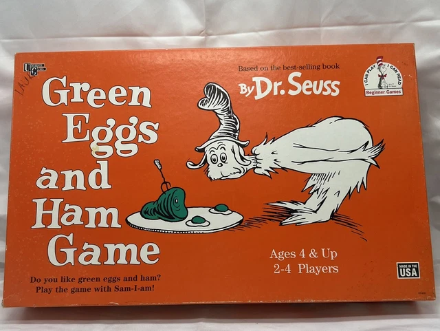 VINTAGE DR. SEUSS Green Eggs and Ham Board Game 1996 age 4+ Complete £ ...