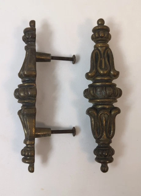 Dresser Drawer Handle Pull Furniture Hardware Vintage Brass Antique 6"X 1.5"