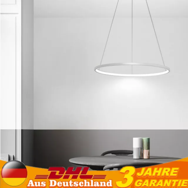 LED Pendel Lampe Ring-Design Hänge Decken Leuchte Küchen Beleuchtung 60CM Rund