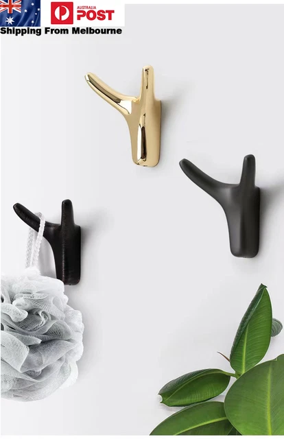 Wall-Mounted Clothes Hook Cow Horn Hook Bathroom Coat Hook Hanger Bedroom Robe