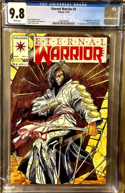 Eternal Warrior #4 CBCS 9.8 1992 Valiant Cokic Book 1st app. Bloodshot (cameo)