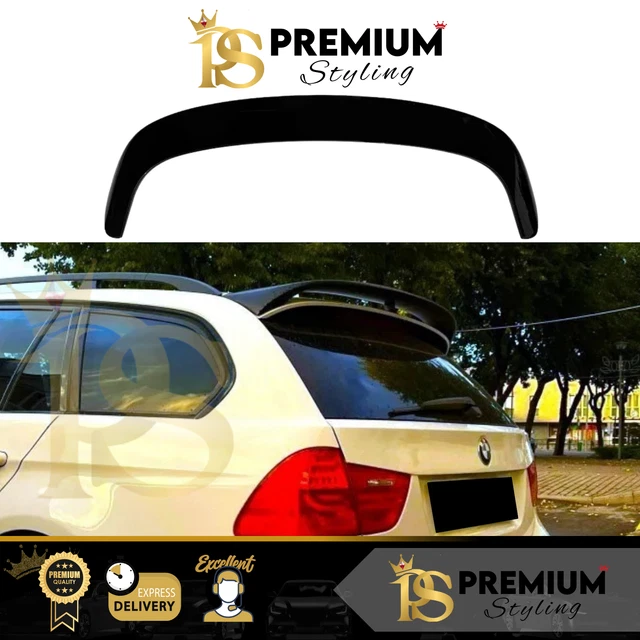 BMW 3 SERIES E91 Touring Estate Gloss Black Rear Roof Spoiler Lip Wing ...