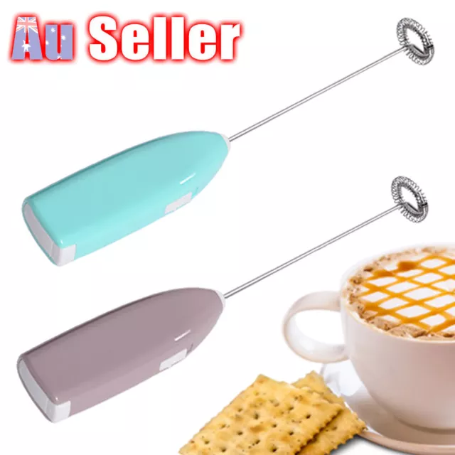 Electric Milk Coffee Frother Egg Beater Kitchen Foamer Stirrer Whisk Mixer Tool