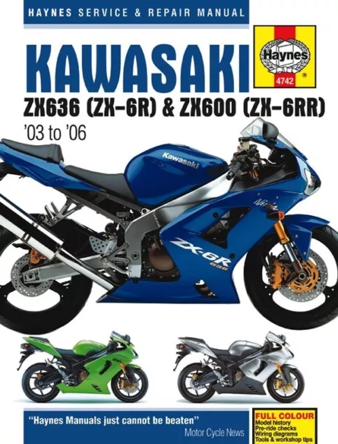 Haynes Manual Fits Kawasaki ZX6-R ZX6RR 03-06 ZX636 B C ZX600 K M N