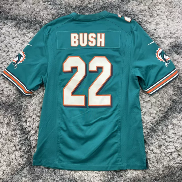 Miami Dolphins Reggie Bush Jersey #22 Nike On Field Aqua Teal Men’s Size Small