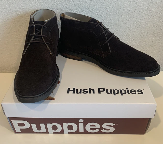 HUSH PUPPIES MENS Davis Chukka Boot Espresso Suede Brown Sz 12 Shoes