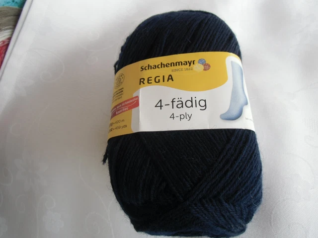 100g Regia uni - Fb. 324 marine - 4-fach/4-fädig -Sockenwolle Schachenmayr