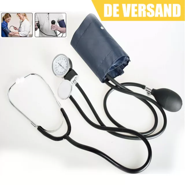 Manuelles Blutdruckmessgerät Oberarm Messgerät Stethoskop Sphygmomanometer DHL