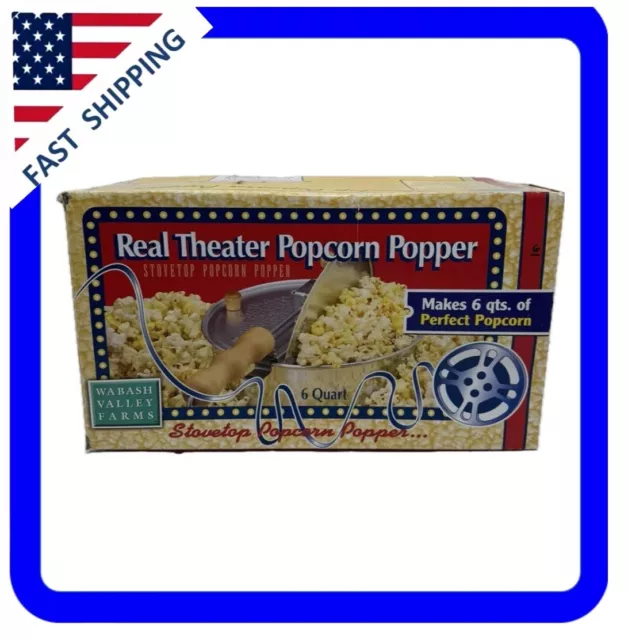 Wabash Valley Farms Stovetop Real Theater Popcorn Popper Stovetop Popper - NEW