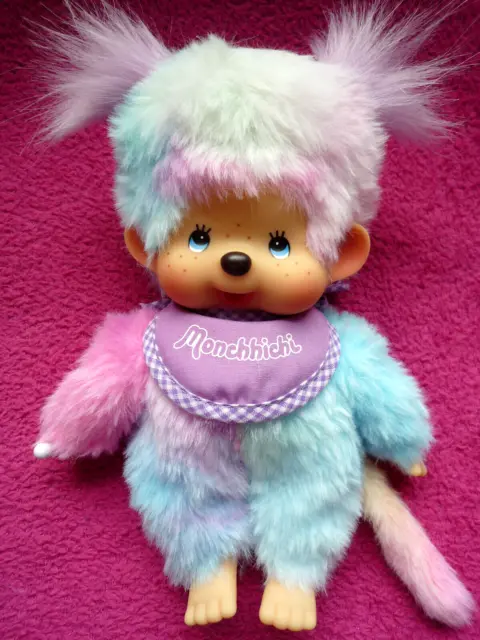 Original Sekiguchi Monchhichi Monchichi " TIE DYE " - Regenbogenfarben - RAR