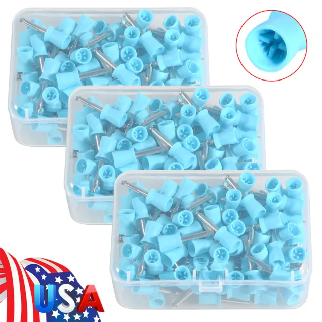 300X Dental Prophy Polishing Cups Latch Brushes for Contra Angle Handpiece