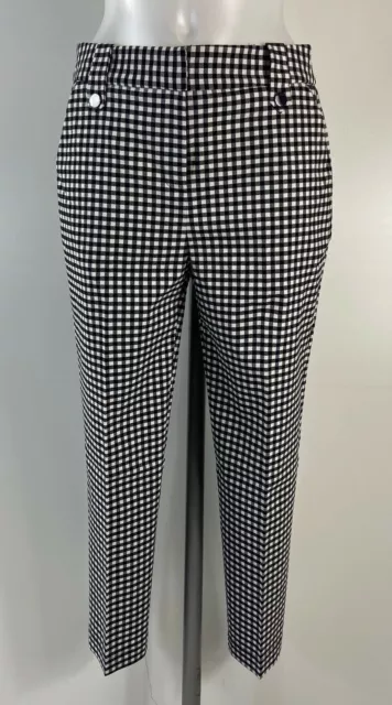 Ladies Ex Oasis Checked Cropped Stretch Trousers Size 6 8 10 12 14 16 18 RRP £39