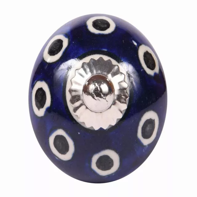 Bleu Marine Placard Tirer Poignée Céramique Porte Tiroir Bouton Placard