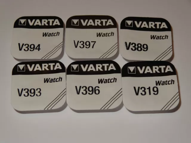 Batterie Knopfzellen für Uhren Varta 319 389 393 394 396 397 CR2032 CR2025 2016