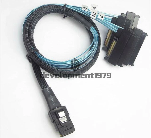 CONNETTORI 36P SFF-8087 a 4 SFF-8482 Mini SAS con cavo di alimentazione ...