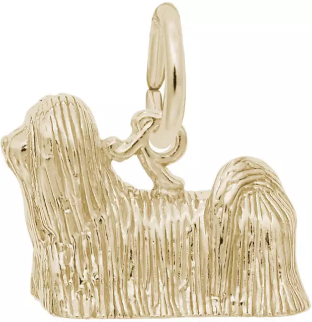 Gold-Plated Sterling Silver Lhasa Apso Dog Charm by Rembrandt