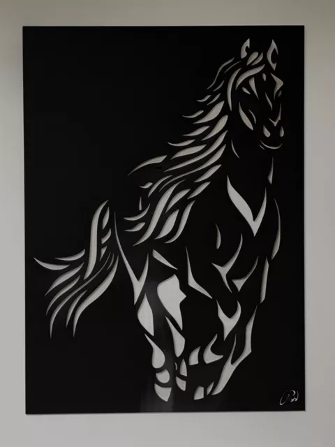 décoration murale en bois cheval