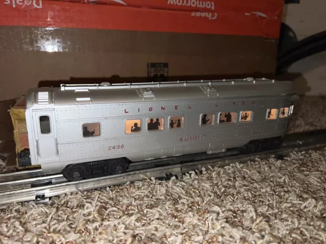 Lionel Electric Trains Postwar 2436 Summit Passenger Car w/rough box Lighted C-6
