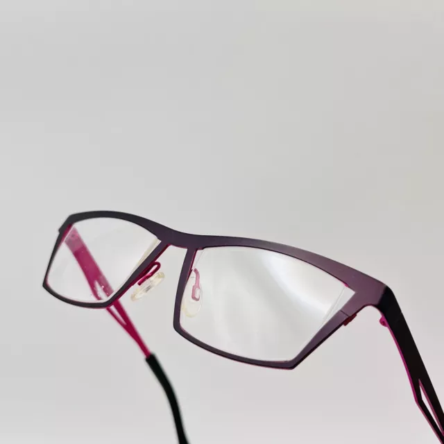 THEO Lunettes Femme Carré Violet Rose Pure Titane Mod. optimist 284 Belgique Neu