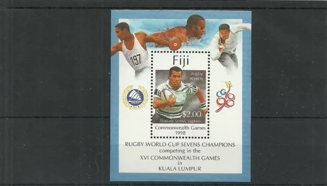 Fiji Sgms1030 16 Commonwealth Games Kuala Lumpur Minisheet Mnh