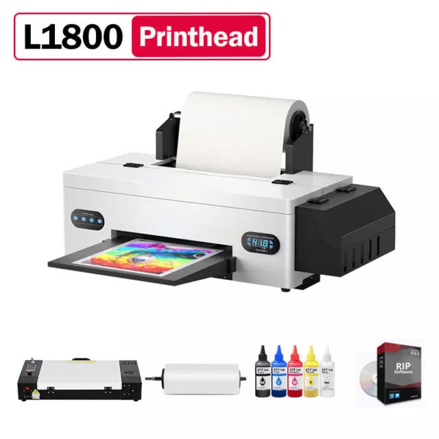 Impresora de transferencia estable Dtf de alta calidad A3 L1800 para camisetas, sudadera con capucha, telas
