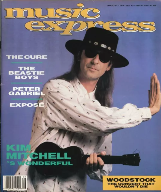 Music Express Magazine August 1989 Kim Mitchell Beastie Boys Great White Cure