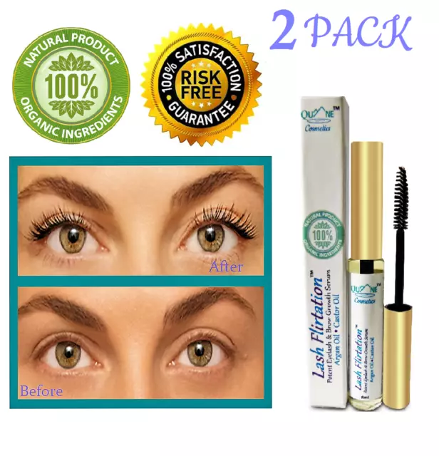 Quane Cosmetics Lash Flirtation Serum Eyebrow Eyelash Long & Full Faster 2 PACK