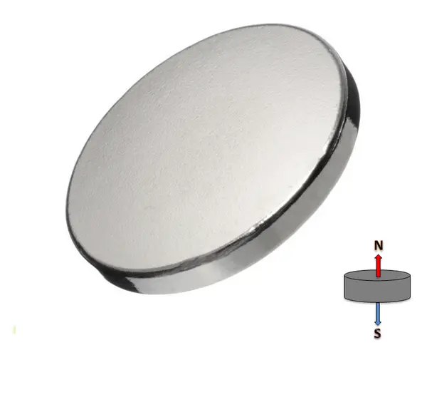 2 x Strong Neodymium Disc Magnets | 38.1mm x 6.35mm N52 Rare Earth
