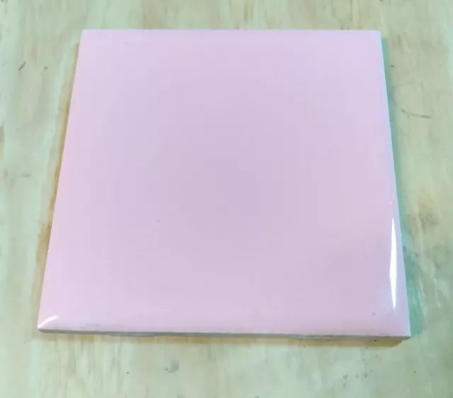 5 pc. Vintage *Pink Corral* Glossy Ceramic Tile by American Olean 4-1/4" Nos