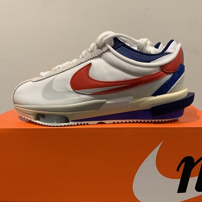 NIKE SACAI ZOOM Cortez SP White Red Blue Brand New Sz 12 DQ0581 ...
