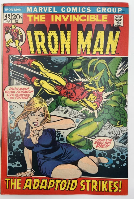 The Invincible Iron Man Marvel No. 49 Fine August 1972 The Adaptoid Strikes
