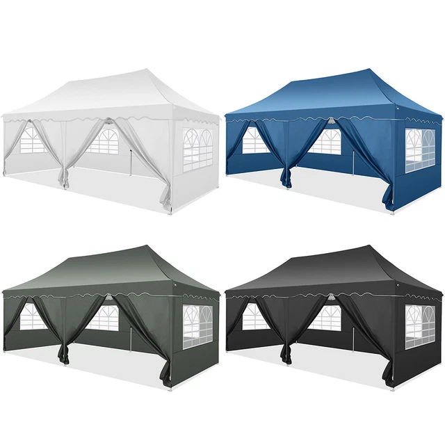 Klapp Falt Pavillon WASSERDICHT Dachmaß 3x3, 3x6m Pavillion Gartenzelt Partyzelt