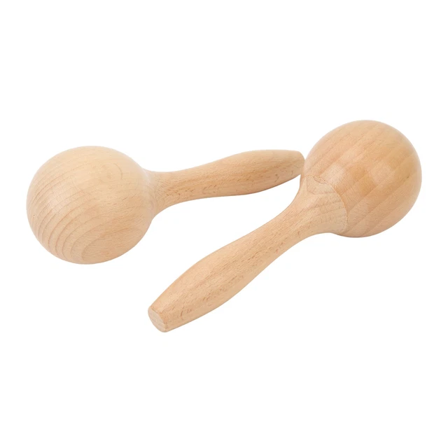 2PCS Kids Sand Hammer Orff Wood Shaker Hand Percussion Musical Instrument To Ecm