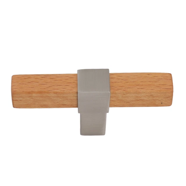 Cabinet Pull Wooden Door Handle Pull 2 Pcs For Closets