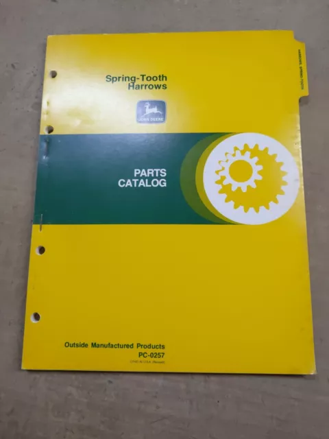 John Deere Spring-Tooth Harrows Parts Catalog, PC-0257