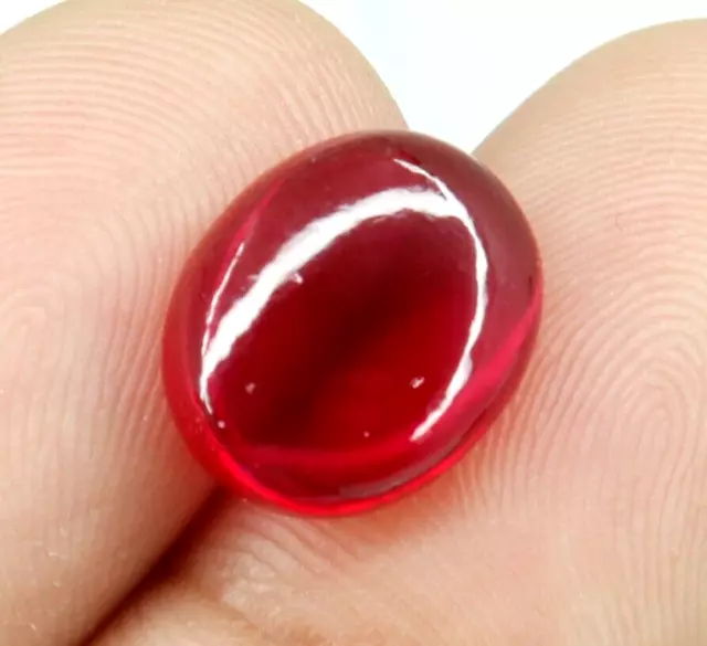 Natural Blood Red Ruby Oval Cabochon Cut Certified Loose Gemstone 6.35 Ct