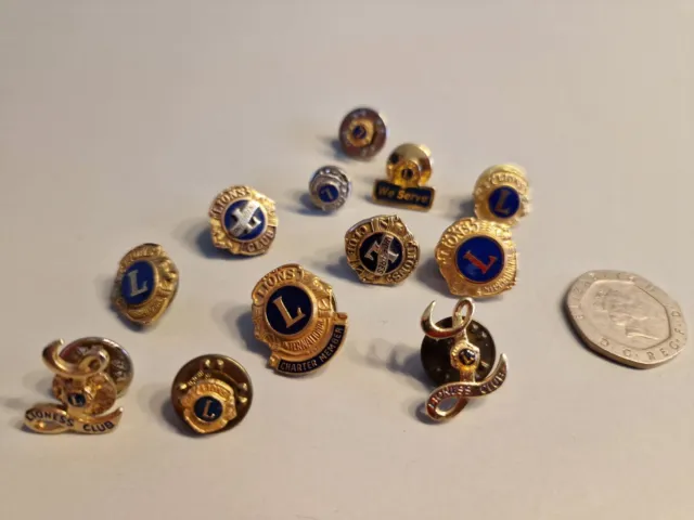 Lions Club International lapel pin Badges Joblot X 12