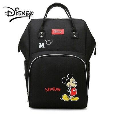 Disney MICKEY MOUSE Large BABY DIAPER Travel Mommy BAG Tote BACKPACK & KEYCHAIN