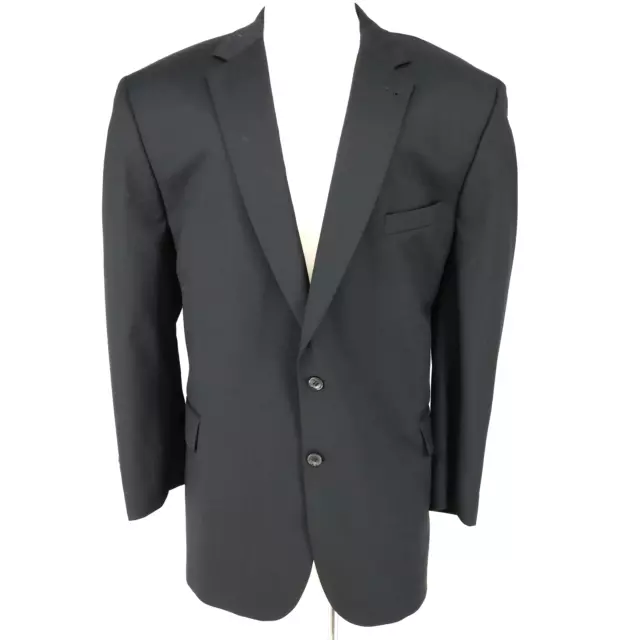 Jos A Bank Black Sport Coat Jacket Size 52R Mens 100% Wool Gordon Fit 52 Regular