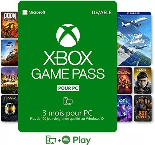 Code Xbox Game pass PC 3 Mois Réduit à 17.99€