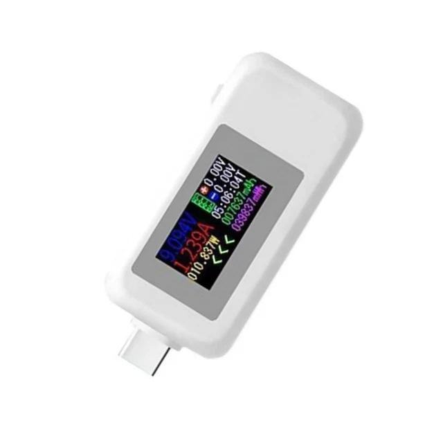 Type-C Usb Tester Huidige 4-30V USB-C Spanning Stroom Tester Timing Ampèremeter 10 In 1 USB-C oplaadkabel Kleur Screen  1420