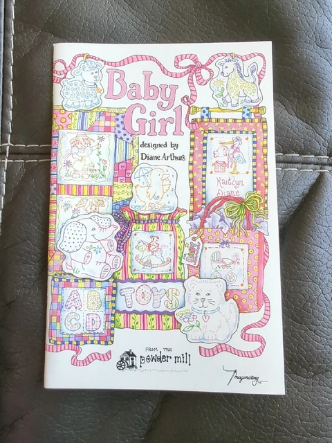 Baby Girl Book embroidery/cross stitch patterns Diane Arthur The Powder Mill
