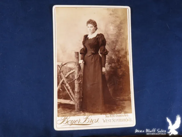 Boyer Bros. Cabinet Portrait West Superior Wis. Lovely Slender Young Lady