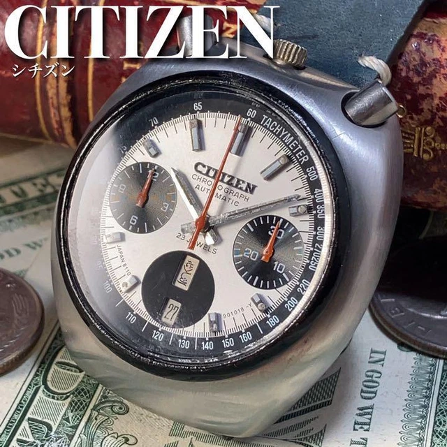 CITIZEN CHALLENGE TIMER mens vintage watch vtg chronograph automatic
