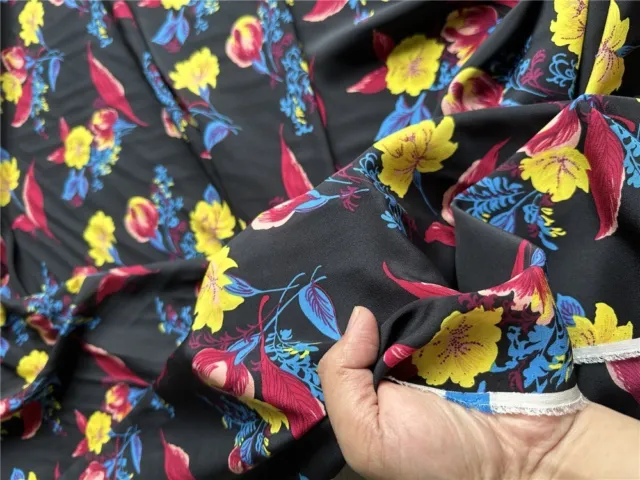 100% Pure Crepe Silk Diane Von Furstenberg Fabric By The Yard