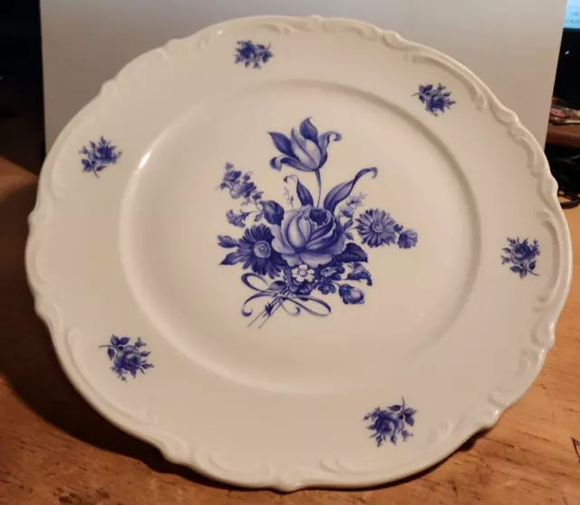 Mitterteich Meissen Blue Flower Bavaria Germany 10.5" Dinner Plate