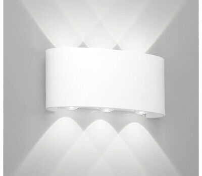 Lampada da Parete Applique LED Interno Esterno 18w Luce Fredda Bianco Ovale FD17