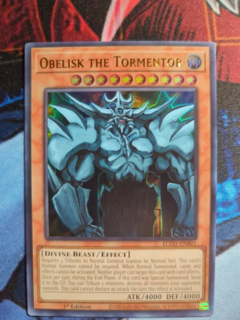 1st Edition Obelisk the Tormentor - EGO1-EN001 - Ultra Rare -  Near Mint,